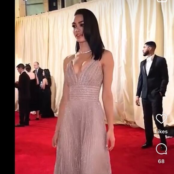 Mac Duggal 30725 Womens SHIMMER PLEATED V NECK GOWN Oscars - Picture 4 of 16